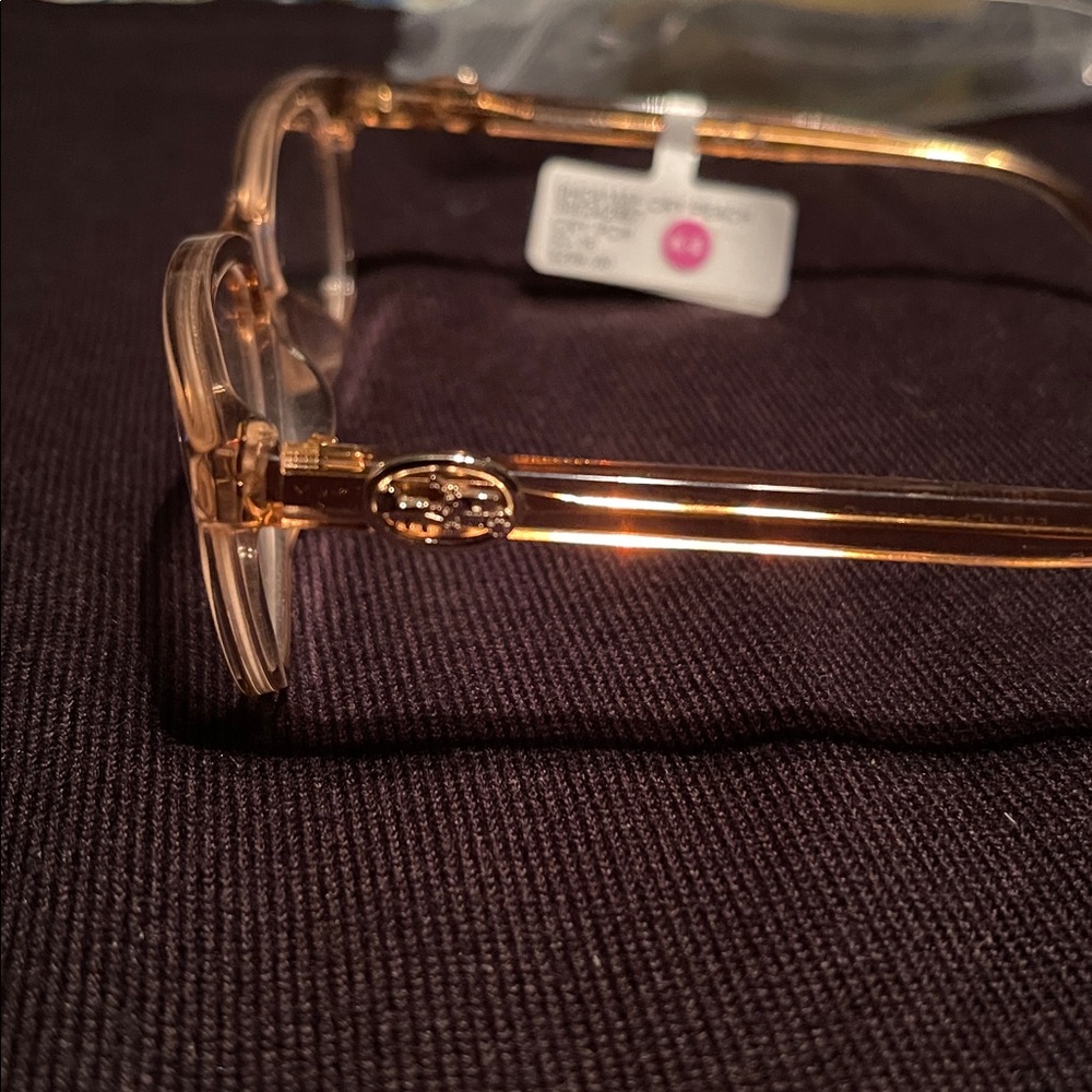 Coach Peach and Clear Eyeglasses Demo 6155F NEW - Picture 3 of 3